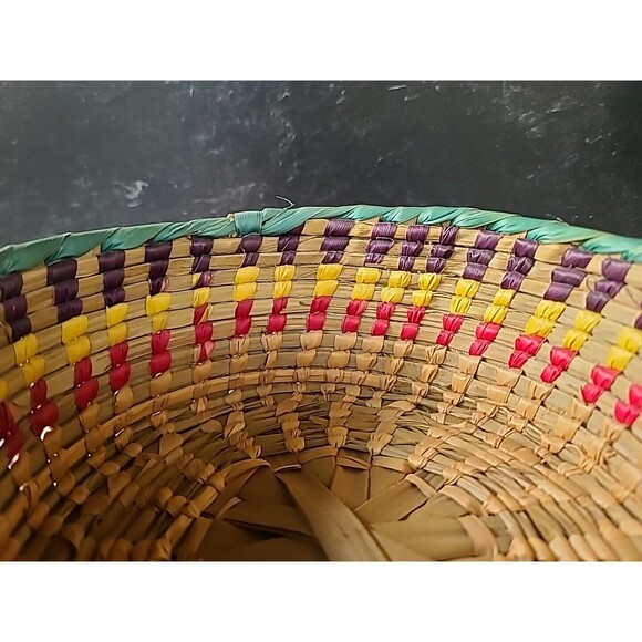 Vintage Striped Woven Basket - Picture 8 of 10